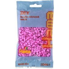 HAMA Bügelperlen midi pastell-pink im Beutel 1.000...