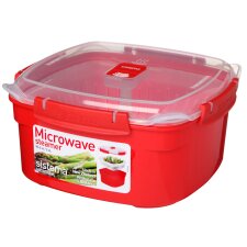 Sistema Mikrowellendose MEDIUM STEAMER 2,4 Liter rot