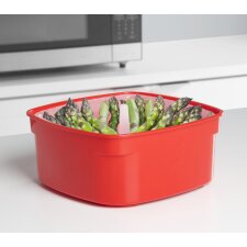 Sistema Mikrowellendose MEDIUM STEAMER 2,4 Liter rot