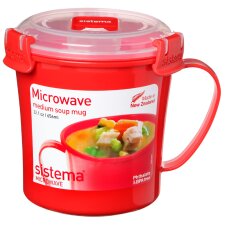 Sistema Mikrowellendose MEDIUM SOUP MUG 650 ml rot