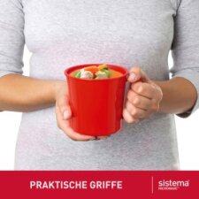 Sistema Mikrowellendose MEDIUM SOUP MUG 650 ml rot