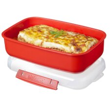 Sistema Mikrowellendose RECTANGULAR 525 ml rot