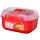 Sistema Mikrowellendose RECTANGULAR 525 ml rot
