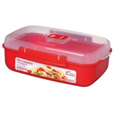 Sistema Mikrowellendose RECTANGULAR 1,25 Liter rot