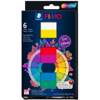 FIMO PROFESSIONAL Modelliermasse-Set "True Colours" 6 Blöcke à 57 g