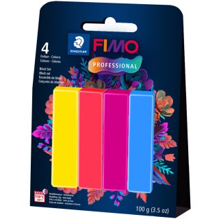 FIMO PROFESSIONAL Modelliermasse-Set "True Colours" 4 Blöcke à 25 g