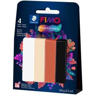 FIMO PROFESSIONAL Modelliermasse-Set "Natural Colours" 4 Blöcke à 25 g