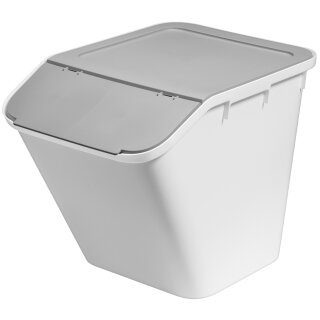 smartstore Aufbewahrungs-/Recyclingbehälter Stack-it L 51 Liter grau / weiß