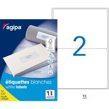 agipa Universal-Etiketten 199,6 x 144,5 mm weiß 200...