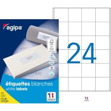 agipa Universal-Etiketten 50 x 50 mm weiß...