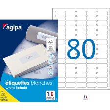 agipa Universal-Etiketten 35,6 x 16,9 mm weiß 8.000...