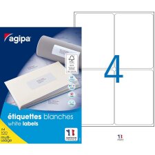 agipa Universal-Etiketten 99,1 x 139 mm weiß 400...