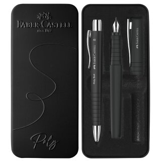 FABER-CASTELL Schreibgeräte-Set POLY BALL/PEN schwarz