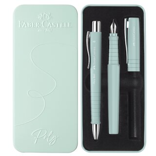 FABER-CASTELL Schreibgeräte-Set POLY BALL/PEN caribic blue
