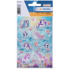 HERMA Sticker MAGIC Happy Unicorns Transpuffy 1 Blatt...