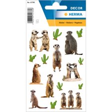 HERMA Sticker DECOR Erdmännchen Papier 3 Blatt...