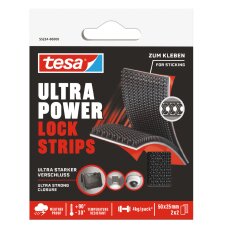 tesa Klettstreifen Ultra Power Lock Strips 25 mm x 50 mm...