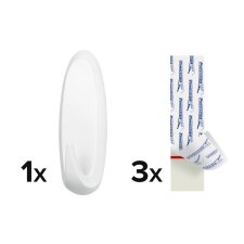 tesa Powerstrips Haken EXTRA LARGE Oval weiß 1...