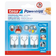 tesa Powerstrips Haken WIRED HOOK SMALL weiß 3...