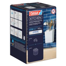 tesa KITCHEN Utensilienhalter weiß aus Kunststoff