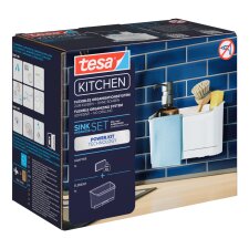 tesa KITCHEN Spülbecken Organizer weiß