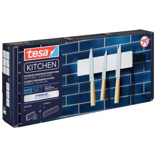tesa KITCHEN Messerhalter weiß aus Aluminium