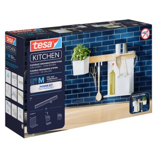 tesa KITCHEN Combi-Set M 7-teilig weiß aus Kunststoff