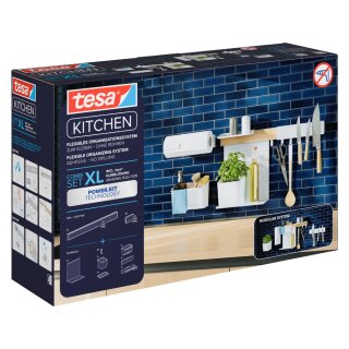 tesa KITCHEN Combi-Set XL 9-teilig weiß aus Kunststoff