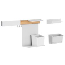 tesa KITCHEN Combi-Set XL 9-teilig weiß aus Kunststoff