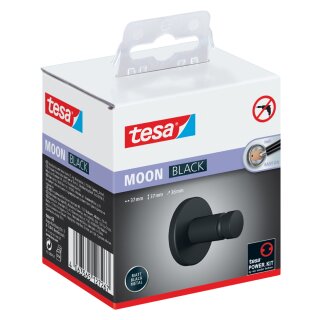 tesa Handtuchhaken MOON BLACK schwarz