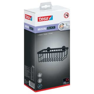 tesa Duschkorb MOON BLACK einstöckig schwarz