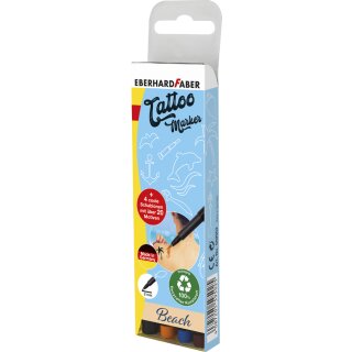 EBERHARD FABER Tattoostifte-Set Beach 4er Kartonetui