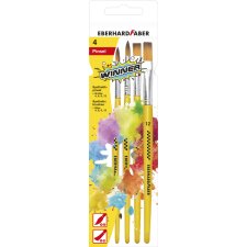 EBERHARD FABER Synthetikhaarpinsel-Set WINNER 4-teilig