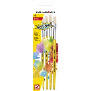 EBERHARD FABER Borstenpinsel-Set WINNER 4-teilig