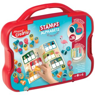 Maped Creativ Motivstempel-Set "ALPHABET" im Koffer