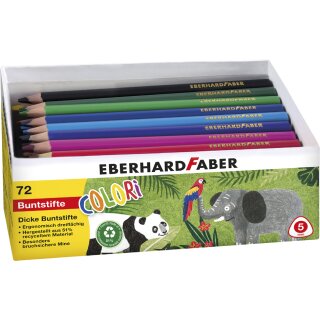 EBERHARD FABER Dreikant-Buntstift COLORI Jumbo 72er Box