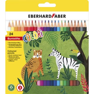 EBERHARD FABER Hexagonal-Buntstift COLORI 24er Kartonetui