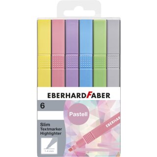 EBERHARD FABER Textmarker Slim Pastellfarben 6er Etui