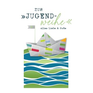 CACTUS Grußkarte Jugendweihe "Schiff"