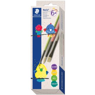 STAEDTLER Synthetikhaarpinsel-Set Noris 3-teilig