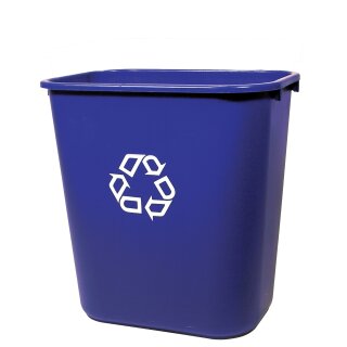 Rubbermaid Papierkorb 39 Liter rechteckig PE blau