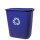 Rubbermaid Papierkorb 39 Liter rechteckig PE blau