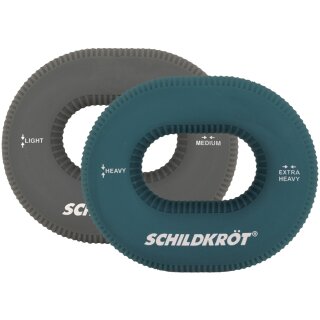 SCHILDKRÖT Ergo Handtrainer 2er Set blau / grau aus Silikon