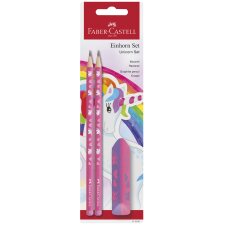 FABER-CASTELL Schreibset Einhorn pink 3-teilig