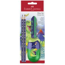 FABER-CASTELL Schreibset Dino blau 4-teilig