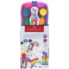 FABER-CASTELL Deckfarbkasten CONNECTOR Einhorn 12 Farben