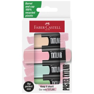 FABER-CASTELL Mini-Textmarker TXTLNR 4er Kartonetui