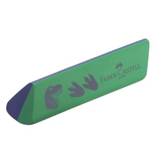 FABER-CASTELL Kunststoff-Radierer "Dino" grün/blau