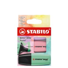 STABILO Textmarker BOSS MINI Pastel 3er Kartonetui