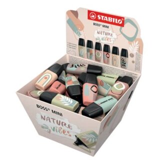 STABILO Textmarker BOSS MINI Naturevibes 50er Korbdisplay